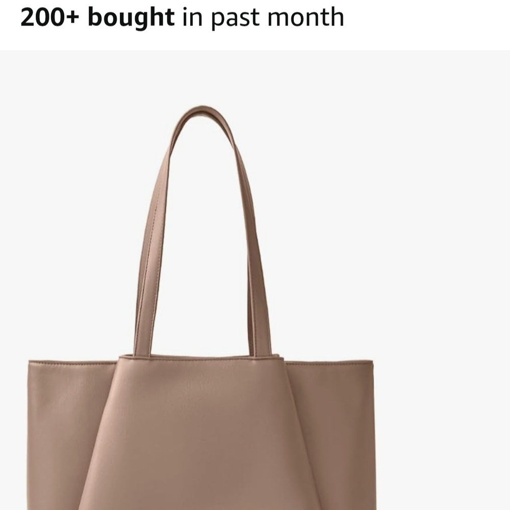 Elegant Tan Tote Bag - Picture 2 of 6